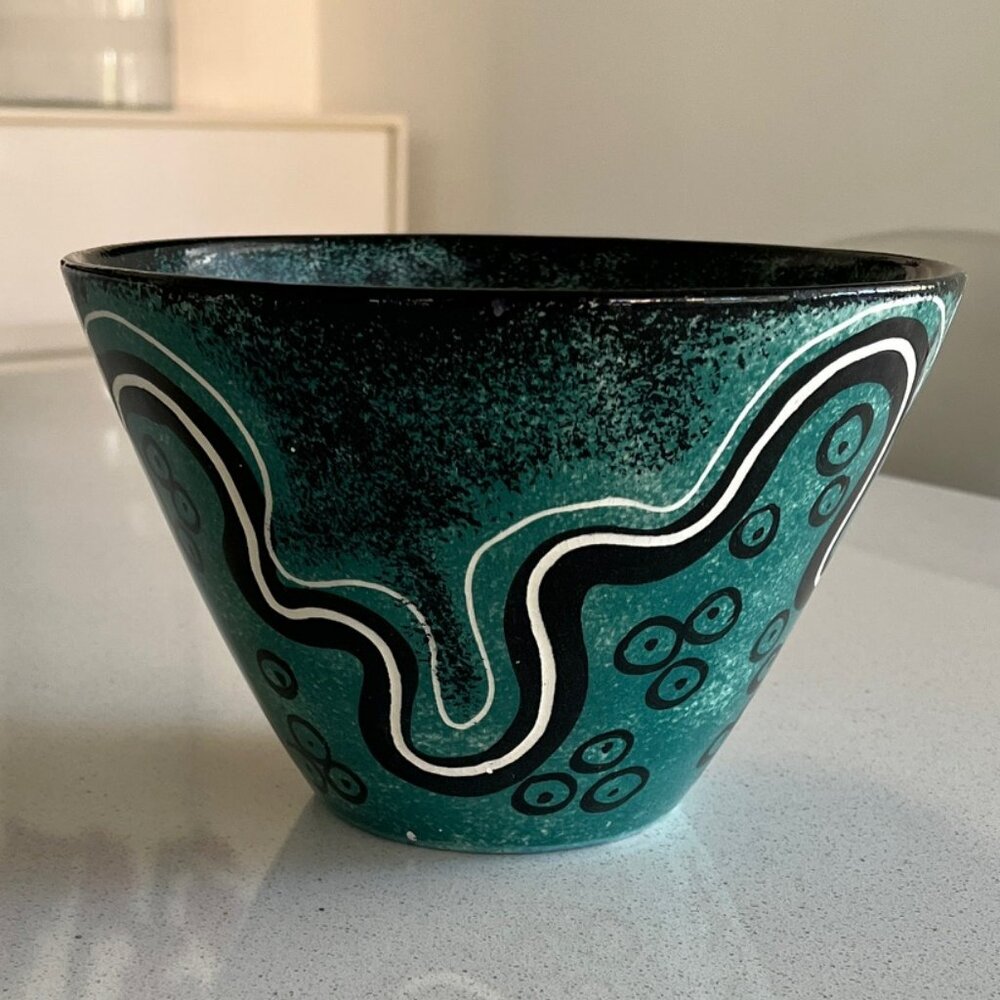 MCM Retro Ceramic Bowl/Vase, 1950's, 4.5"tall